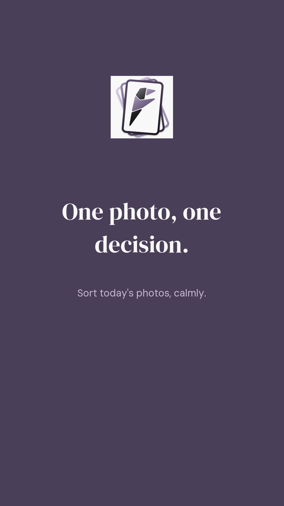The Foldra app sorting screen on a phone